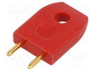 Male Insulated 5.08mm Shorting Link Red HARWIN