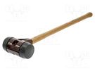 Hammer; 800mm; W: 175mm; 3.27kg; 80mm; round; rubber; wood; SIMPLEX HALDER