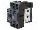 Contactor: 3-pole; NO x3; Auxiliary contacts: NO + NC; 24VDC; 17A SIEMENS