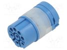 Connector: M23; contact insert; PIN: 8(4+4); female; crimped HARTING