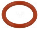 O-ring gasket; silicone; Thk: 4mm; Øint: 25mm; red; -60÷160°C ORING USZCZELNIENIA TECHNICZNE