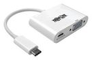 USB-C TO VGA ADAPTER W/PD CHARGE, WHITE