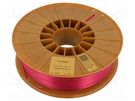 Filament: PLA SILK; 1.75mm; fuchsia; 195÷225°C; 800g ROSA 3D