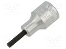 Socket; hex key,socket spanner; HEX 5mm; 1/2"; 60mm; INHEX STAHLWILLE