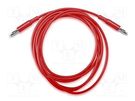 Test lead; 6.5A; banana plug 4mm,both sides; non-insulated; red MUELLER ELECTRIC