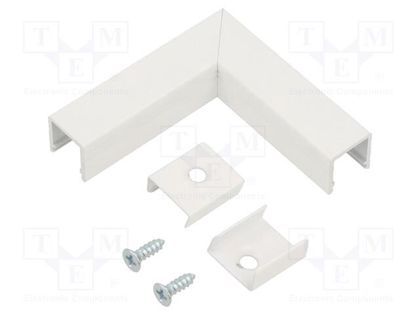 Connector 90°; white; aluminium; SMART10 TOPMET TOP-C2910001