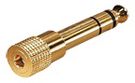 Adapter 6.35mm plug to 3.5 mm socket gold plated