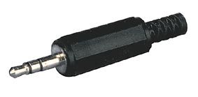 Kontaktdakšiņa 3.5mm stereo plastmasas AU/CX-3.5S-M-PL 4040849110160; 4051366110168