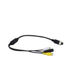 Power cable for camera with DC 5.5x2.1 and 2xRCA