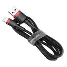 Cable USB A plug - IP Lightning plug 1.0m Cafule red+black BASEUS
