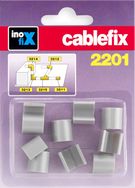 Cable organizer 8x7mm junctions silver 10pcs.