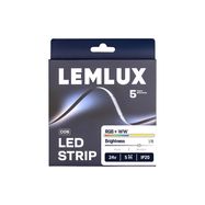 LED sloksne, 5 m spole, 24 Vdc, 19 W/m, COB 840LED/m, RGB +WW 3000K, IP20, 180°.