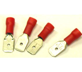 Штекер 6,3мм красный для провода 0,5-1,50мм² CO/ST-071