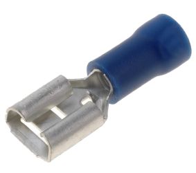Ligzda 6.3mm neizolēta zils 1.5-2.5mm  (ST-165) RoHS CO/ST-165