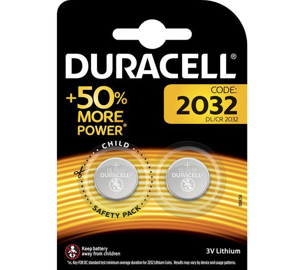 Litija baterija CR2032 3V Duracell, Iepakojumā 2 gab. CR2032/DUR/BL2 5000394203921