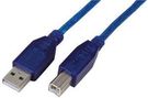 LEAD, USB2.0 AM-BM,BLUE TRANSPARENT 2M
