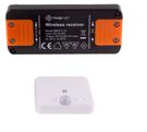 Wireless motion sensor 12-24Vdc, 8A, controller + PIR motion sensor, dimming function, white, Design Light