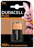 Alkaline Baterija 6LR61 (MN1604, 6F22, 522) 9V Duracell 100% Plus Power