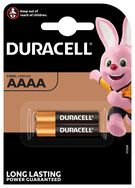 Alkaline Battery LR61/AAAA/LR8D425/25A 1.5V 625mAh DURACELL 2pcs blister