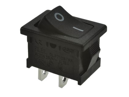 Выключатель; ВКЛ-ВЫКЛ, фиксированный, 2 контакта. 3A / 250Vac, 18.8x12.9x14.4мм SPST черный Высококачественный KE/SM/BL2