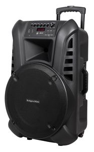 Portable Stand-Alone PA System 15" 60W with 2 Wireless UHF Handheld Microphones & FM Radio