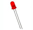 Gaismas diode  Ø5mm 12V sarkana matēta 12-30mcd 60°