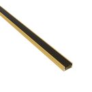 Алюминиевый профиль с черной крышкой для светодиодной ленты, золотой, поверхность LINE MINI 2м