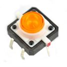 OFF- (ВКЛ) блокировка кнопок, 6к. 0.05A / 12VDC 12x12mm SPST-NO припаян к плате, желтая подсветка