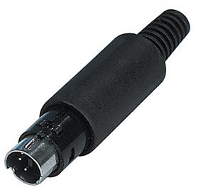Kontaktdakšiņa MINI DIN-4 kabelim AU/CX-MD4-M