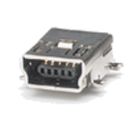 Socket mini USB B, 5 pin, horizontal SMD