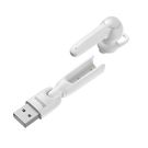 Bluetooth Headset A05 with USB Docking Station, White