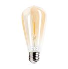 Лампа светодиодная E27 230V ST64 1W, 55lm, FILAMENT, янтарно-белый 2200K, ORO