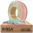 Filaments PLA Rainbow Pastel 1.75mm 1kg uzpildes materiāls Rosa3D