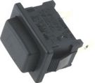 Switch:push-button; OFF-(ON); nonfixed; 2pins; 6A/250VAC SPST-NO 15x21mm, black SCI