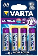 Litija baterija FR6 (AA) 1.5V VARTA (4 gab. Iepakojums)
