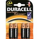 Alkaline battery R6 (AA) 1.5V Duracell (4vnt blister)