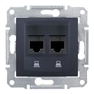 Sedna - double data outlet - RJ45 cat.5e STP without frame graphite