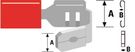 Контакт (вилка+гнездо) 6,3мм красный для провода 0,5-1,50мм² (ST-091) RoHS
