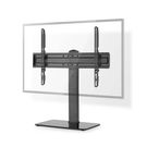 Fixed TV Desk Stand | 37 - 70 " | Maximum supported screen weight: 40 kg | Adjustable pre-fixed heights | Steel / Tempered Glass | Black