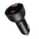 Car Quick Charger 12-24V 100W USB + USB-C QC4+ PD3.0 with Voltage, Current Display and USB-C Cable 1m