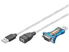 USB serial RS 232 converter / adaptor / cable USB "A" plug > 9 pin SUB-D plug