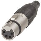 Connector:XLR;plug;female;PIN:4;straight;on cable