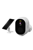 Outdoor smart video camera with solar charger, 1080P, internal battery 5200mAh, two way audio, white, TUYA, WOOX